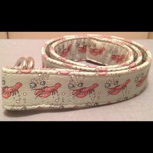 Vineyard Vines D-Ring Belt Lobster Print